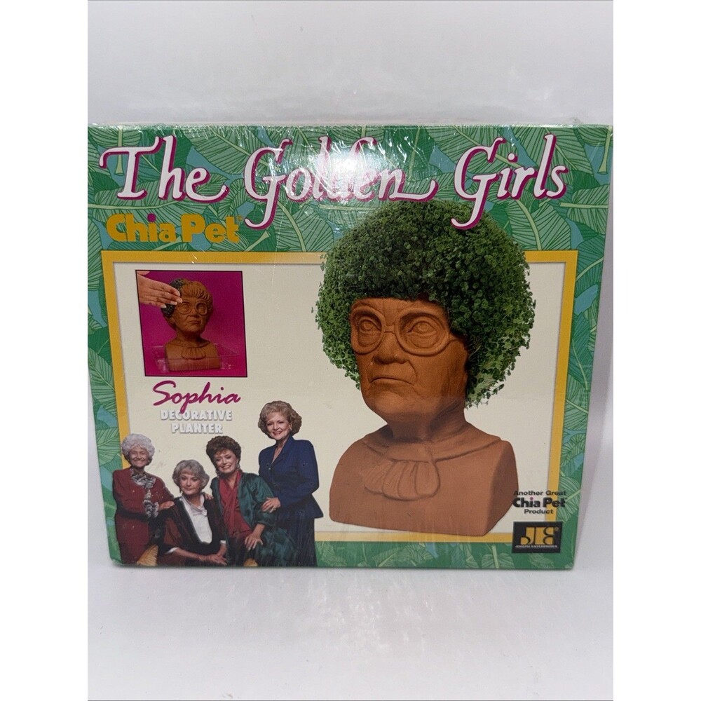 NEW Golden Girls Sophia Chia Pet Decorative Planter & Seeds Rose